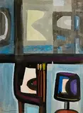 Arthur Armstrong, Studio Still Life, watercolour
