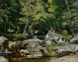 Maurice MacGonigal, Cloch Liath, Co. Wicklow, oil on board