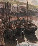 Paul Nietsche, Low Tide, oil on board