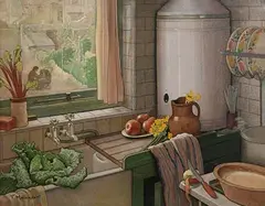 Thomas Maidment, The Kitchen Sink, oil on canvas