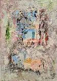 Untitled by John Kingerlee, oil and collage on board, sold Jun 2024