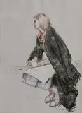 Thomas Ryan, The Shawlie, 1968, pastel on paper