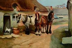 Fred Hall, A Cornish Idyll, 1921, oil on canvas