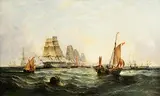William Callcott Knell, Experimental Squadron off Spithead, 1862, oil on canvas