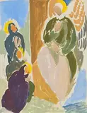 Elizabeth Rivers, Easter Morning, gouache on paper
