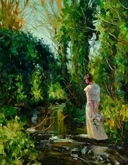 A Quiet Moment by Norman Teeling, oil on board, sold Jun 2024