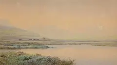 Cattle Grazing in the Mist by Albert Hartland, watercolour on paper, sold Jun 2024