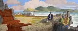 John Francis Skelton, Fisherman's Nest, Valentia, Co. Kerry, acrylic on canvas board
