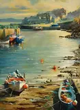 Annemarie Bourke, Roundstone Harbour, oil on board
