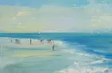 Paula McKinney, Summer's Day, oil on board