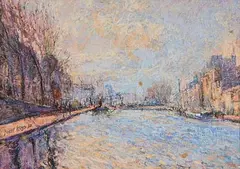 Joseph Keys, Blue River, pastel on paper