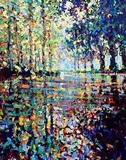 September, Canal-du-Midi by Arthur K. Maderson, oil on board, sold May 2024