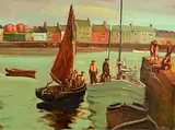 Evening, Claddagh, Galway by Cecil Maguire, 1976, oil on board, sold May 2024