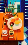 Still Life - Fruit and Wine by Graham Knuttel, oil on canvas, sold May 2024