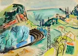 The Algarve by Norah McGuinness, watercolour on paper, sold May 2024
