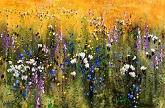 Kenneth Webb, Wild Flowers in a Meadow, oil on canvas