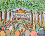 Gladys Maccabe, The Carousel, oil on board