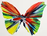 Spin Butterfly by Damien Hirst British, acrylic on card, sold May 2024