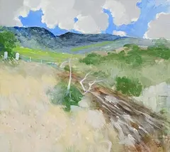 After Rain by Terence P. Flanagan, 1974, oil on board, sold May 2024
