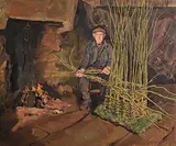 Robert Taylor Carson, The Basket Weaver, oil on canvas