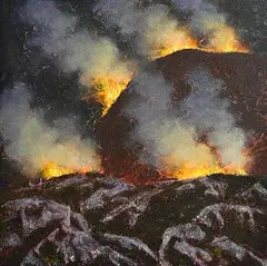 Tim Goulding, Hill Fires, 2000, oil on canvas
