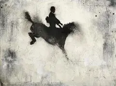 Ross Wilson, Heaven Jumps I, mixed media on paper