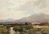 Frank McKelvey, Glen Bog, Co Donegal, watercolour on paper