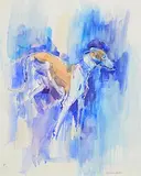 Basil Blackshaw, Study of a Greyhound, watercolour on paper
