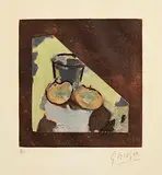 Georges Braque, Nature Morte Oblique, c.1950, etching and aquatint in colour - HC aside from a numbered edition of 300