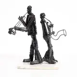 John Behan, The Musicians, unique steel on marble base