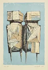Watchers by Lynn Chadwick, 1960, lithograph on Fine Wove - number 217 from an edition of 300 - published by Kestner-Kesellshaft, Hanover, sold May 2024
