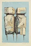 Lynn Chadwick, Watchers, 1960, lithograph on Fine Wove - number 217 from an edition of 300 - published by Kestner-Kesellshaft, Hanover