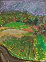 Brian Bourke Hrha Irish, Switzerland, 1972, mixed media on paper