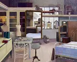 Rose Stapleton, Two Mannequins, French House, Brocante, oil on linen