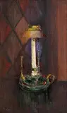 Richard Kingston, The Candle, oil on board