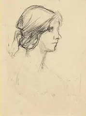 Female by Roderic O'Conor, charcoal on paper, sold May 2024