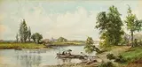 John Faulkner, At Ferry on the Avon, watercolour on paper