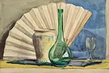 John Luke, Tabletop Still Life, watercolour on paper