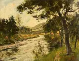 Ronald Ossory Dunlop, The River Arun, oil on canvas