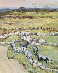 Diarmuid Larkin, September Morning, Roundstone, oil on board