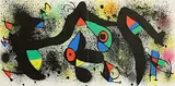 Joan Miro Spanish, Ceramics II, lithograph - centre crease - published by Maeght, Paris, 1974