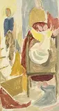 Elizabeth Rivers, Interior, oil on board
