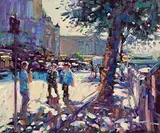 Beside the Liffey by Norman Teeling, oil on board, sold May 2024