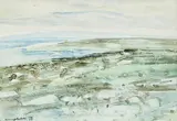 George Campbell, Above Roundstone, watercolour on paper