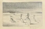 Daniel O'Neill, Female Figures in a Landscape, pastel on paper