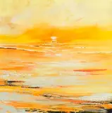 Paula McKinney, Evening Sunset, oil on board