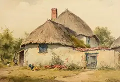 Wycliffe Egginton, The Thatch Cottage, watercolour on paper