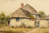 Wycliffe Egginton, The Thatch Cottage, watercolour on paper