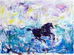 Declan O'Connor, Running Wilde, oil on canvas