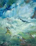 Douglas Hutton, Currach, Achill, 2022, oil on canvas